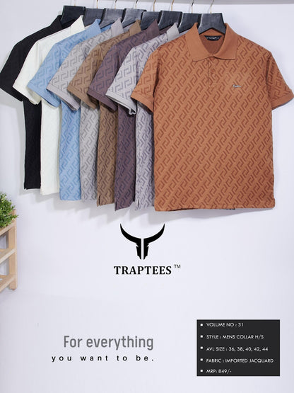 Vol No 31 Traptees Imported Jacquard Mens Tshirts Wholesale Price