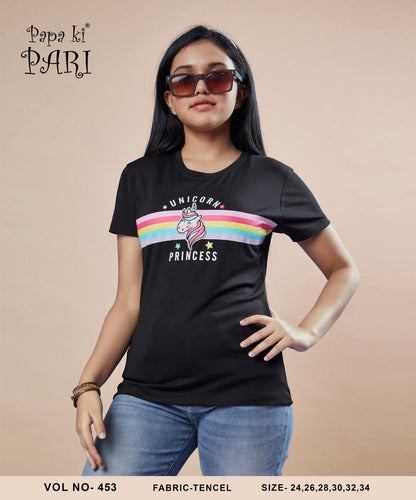 Vol No 453 Papa Ki Pari Imported Girls Tshirt Wholesale Rate