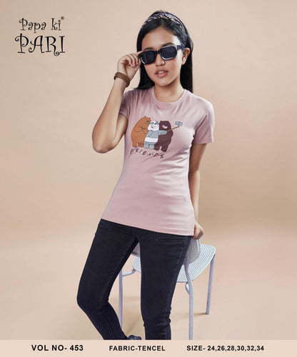 Vol No 453 Papa Ki Pari Imported Girls Tshirt Wholesale Rate