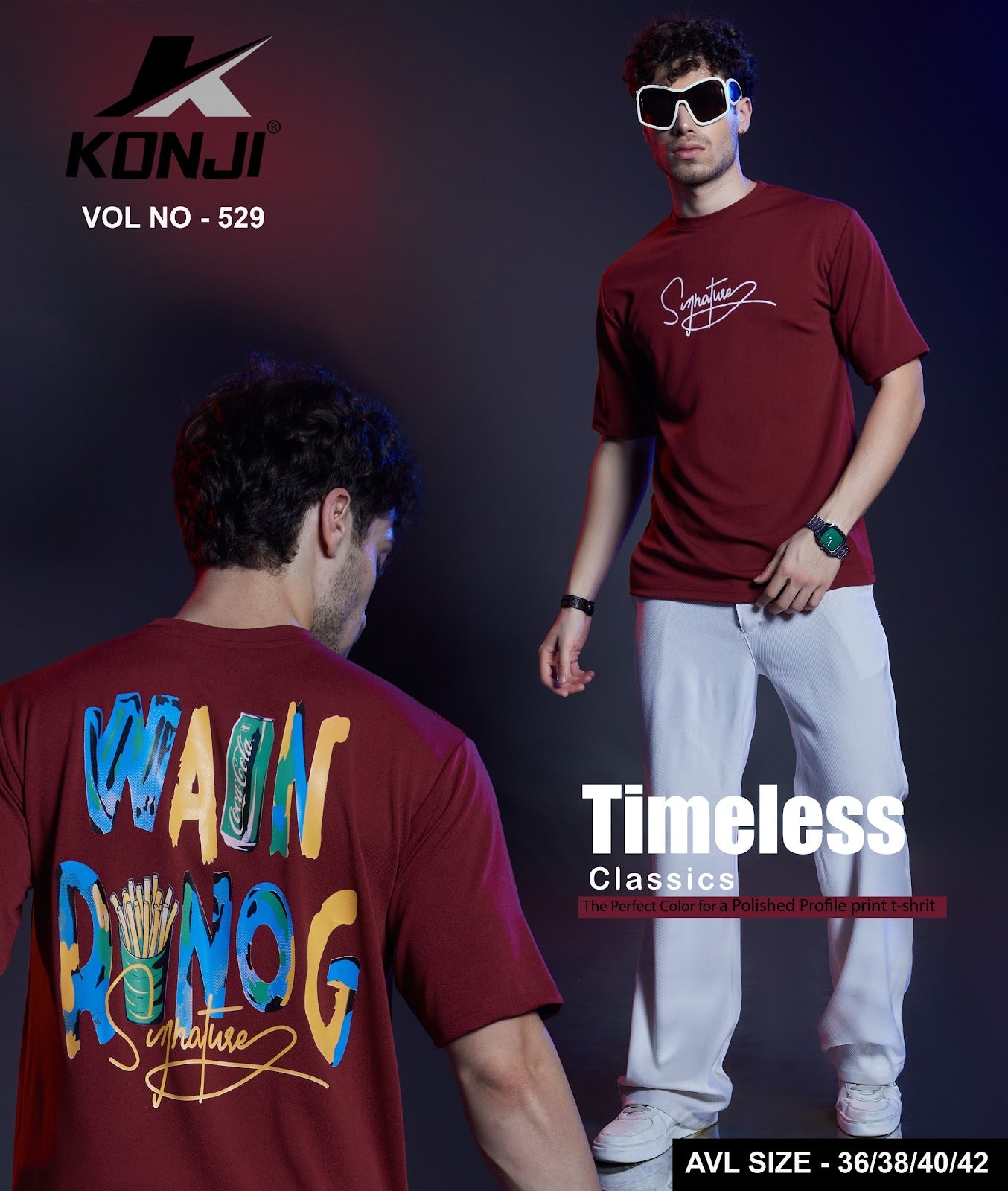 Vol No 529 Konji Crape Mens Tshirts Manufacturer Ahmedabad