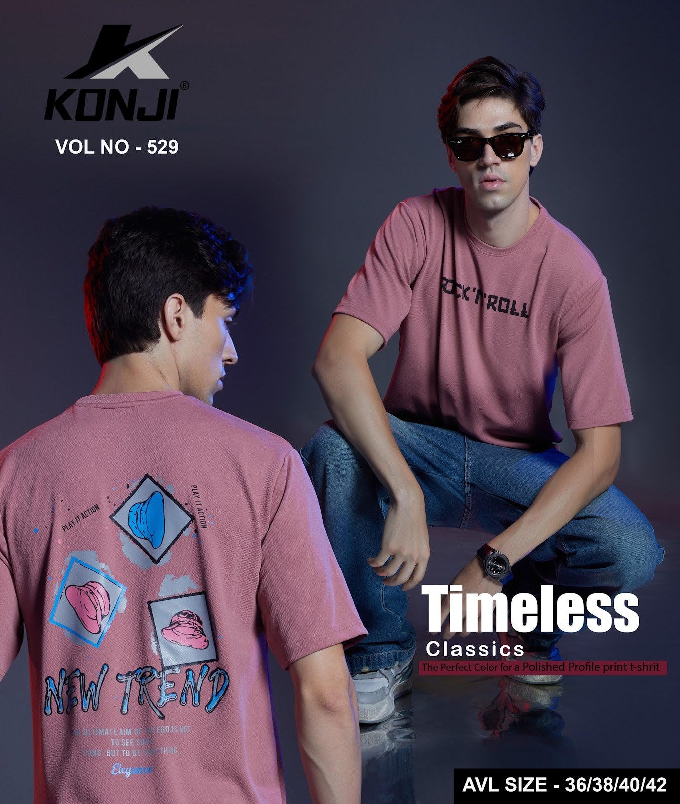 Vol No 529 Konji Crape Mens Tshirts Manufacturer Ahmedabad