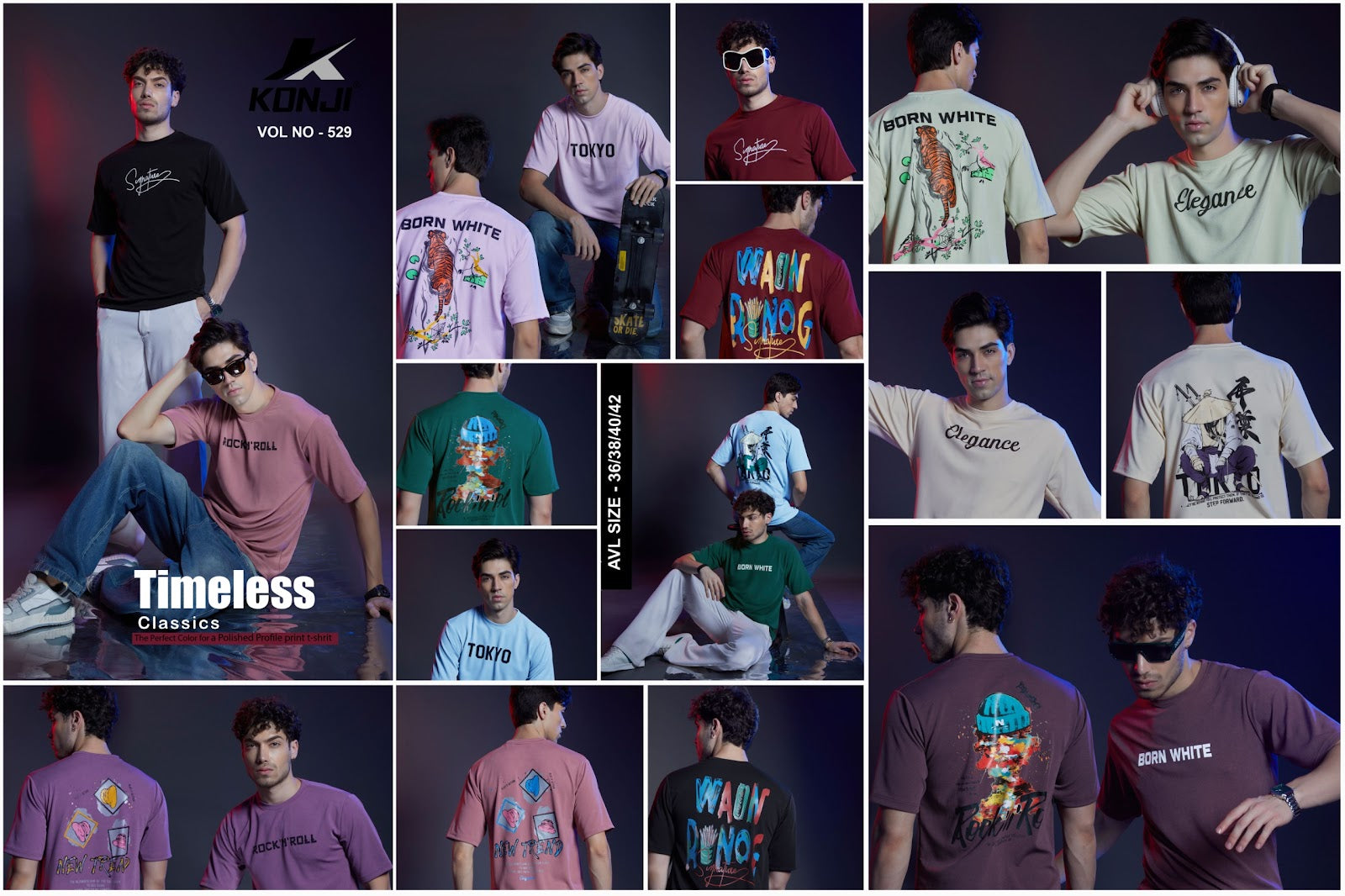 Vol No 529 Konji Crape Mens Tshirts Manufacturer Ahmedabad
