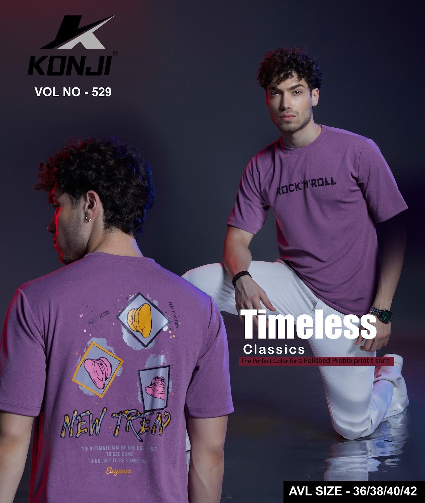 Vol No 529 Konji Crape Mens Tshirts Manufacturer Ahmedabad