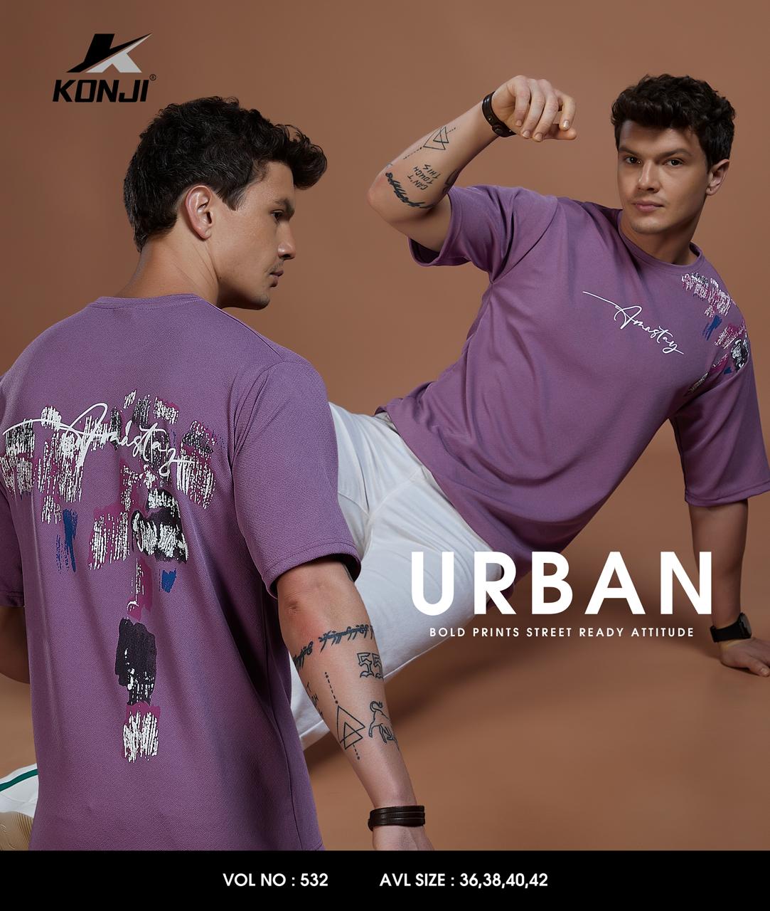 Vol No 532 Konji Crepe Mens Tshirts Wholesaler Ahmedabad