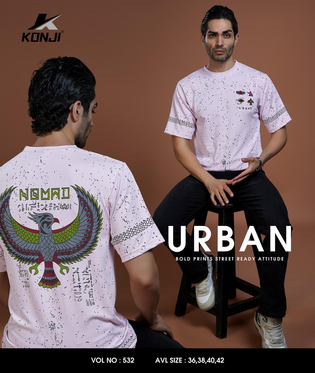 Vol No 532 Konji Crepe Mens Tshirts Wholesaler Ahmedabad