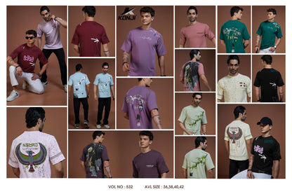 Vol No 532 Konji Crepe Mens Tshirts Wholesaler Ahmedabad