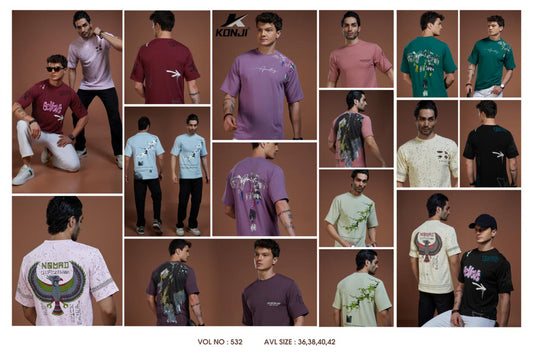 Vol No 532 Konji Crepe Mens Tshirts Wholesaler Ahmedabad