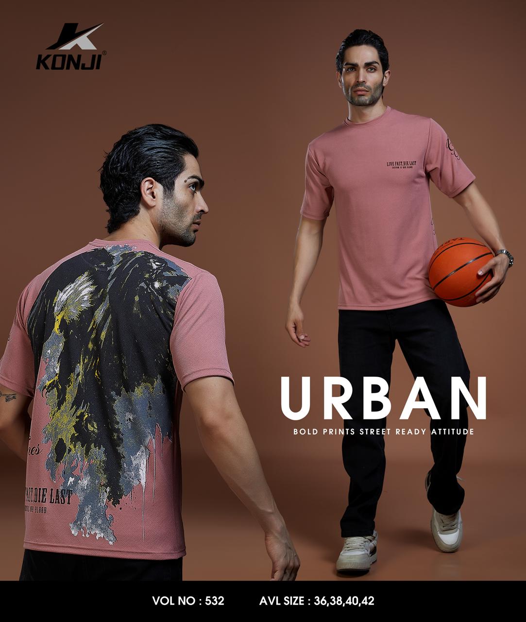 Vol No 532 Konji Crepe Mens Tshirts Wholesaler Ahmedabad
