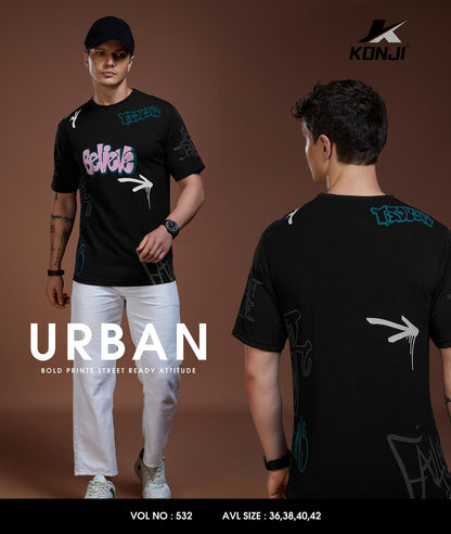 Vol No 532 Konji Crepe Mens Tshirts Wholesaler Ahmedabad