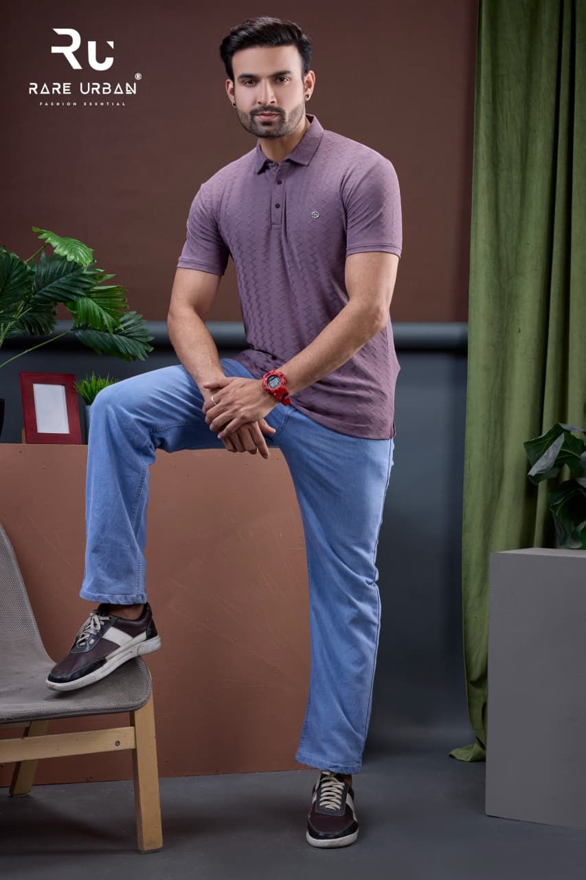 Vol No 6070 Rare Urban Jacquard Knit Mens Tshirts Exporter India