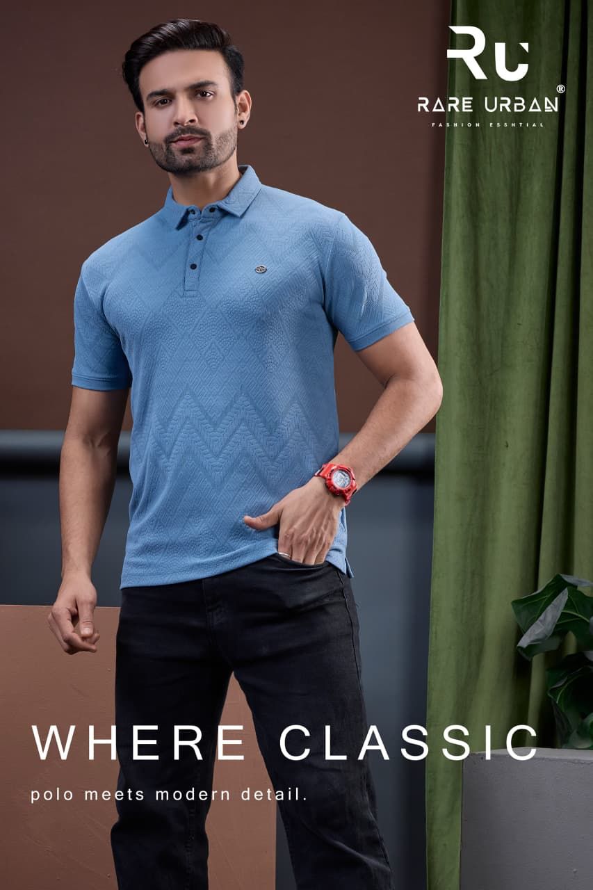 Vol No 6070 Rare Urban Jacquard Knit Mens Tshirts Exporter India