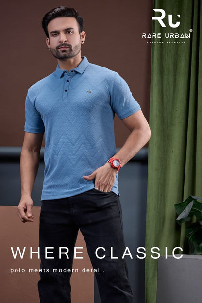 Vol No 6070 Rare Urban Jacquard Knit Mens Tshirts Exporter India