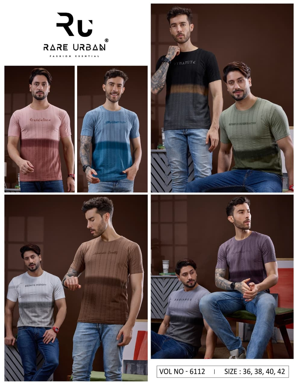 Vol No 6112 Rare Urban Imported Mens Tshirts Wholesaler Gujarat
