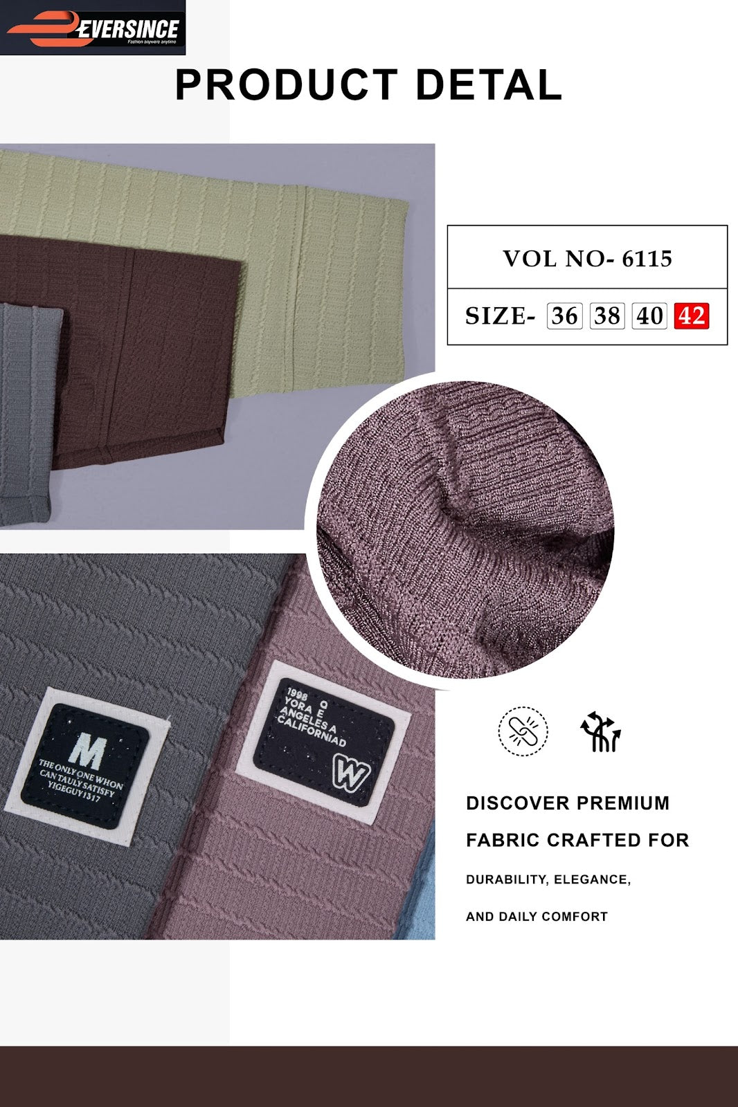 Vol No 6115 Eversince Jacquard Knit Mens Tshirts Supplier India