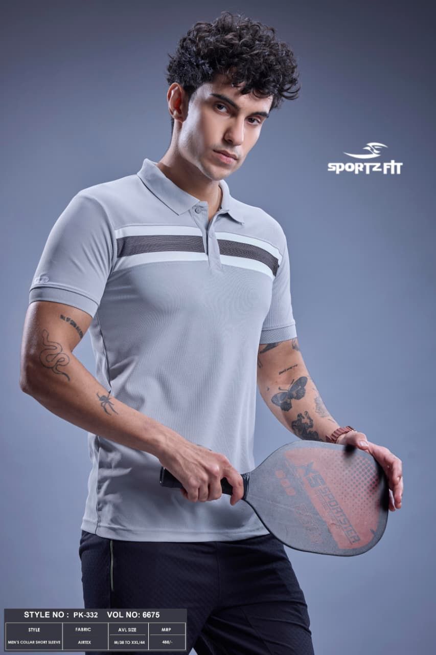 Vol No 6675 Sportz Fit Airtex Mens Tshirts Exporter Gujarat