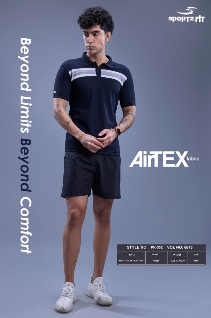 Vol No 6675 Sportz Fit Airtex Mens Tshirts Exporter Gujarat