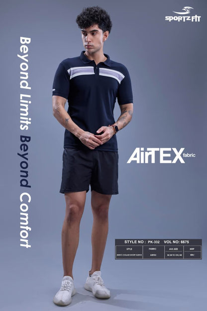 Vol No 6675 Sportz Fit Airtex Mens Tshirts Exporter Gujarat
