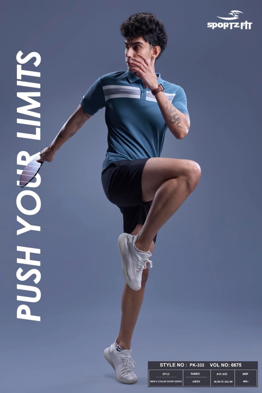 Vol No 6675 Sportz Fit Airtex Mens Tshirts Exporter Gujarat