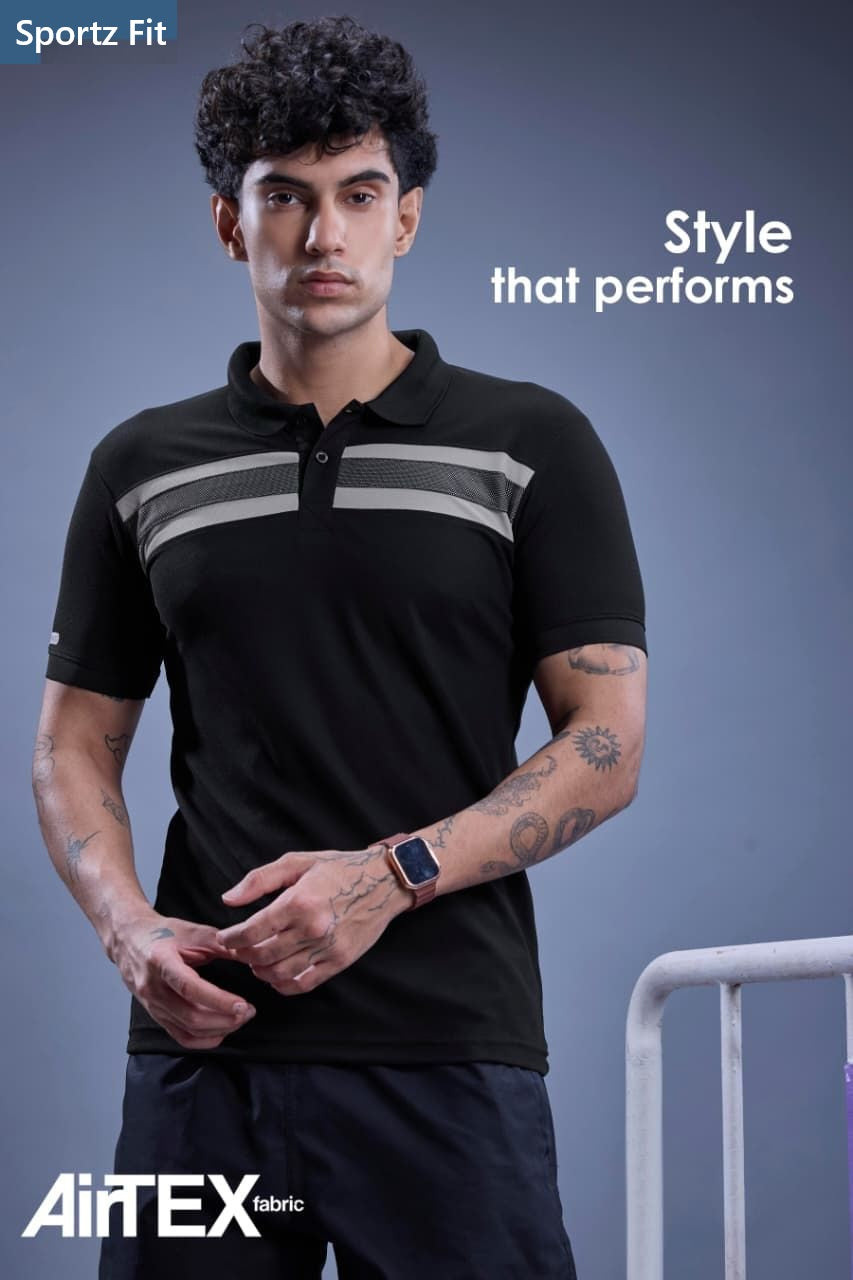 Vol No 6675 Sportz Fit Airtex Mens Tshirts Exporter Gujarat
