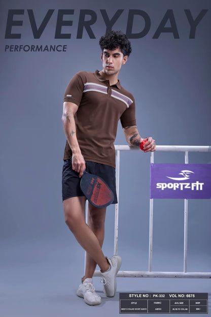 Vol No 6675 Sportz Fit Airtex Mens Tshirts Exporter Gujarat