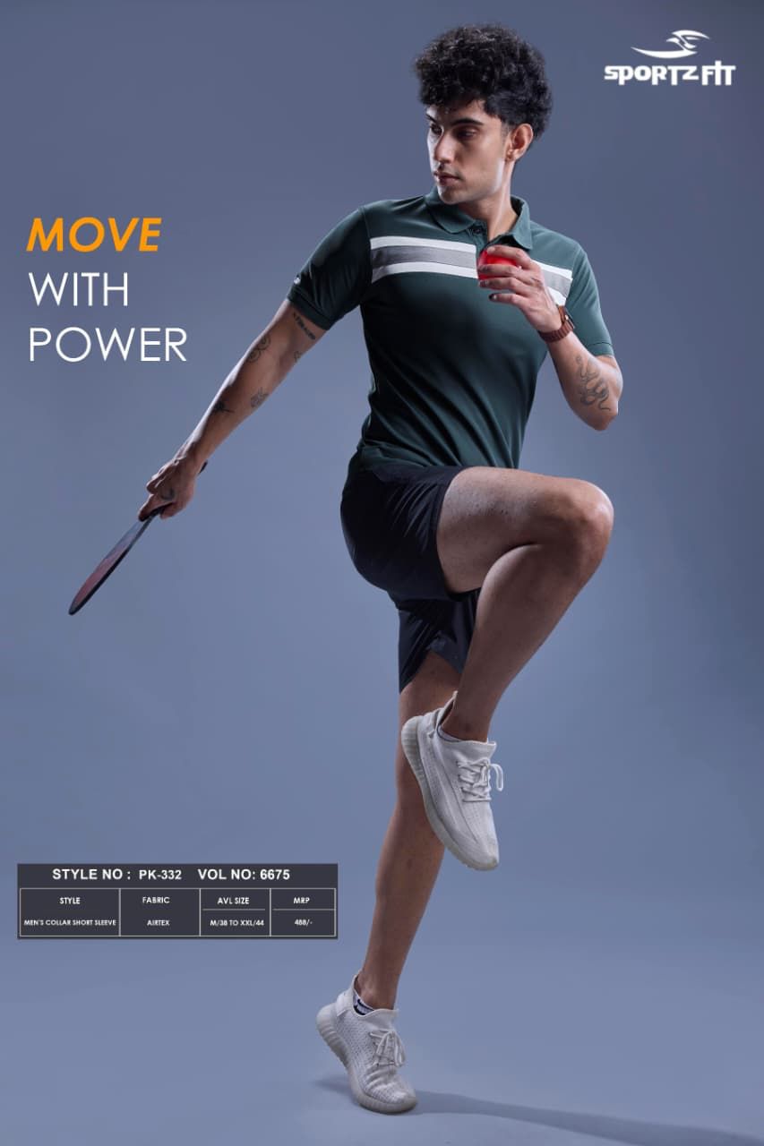 Vol No 6675 Sportz Fit Airtex Mens Tshirts Exporter Gujarat