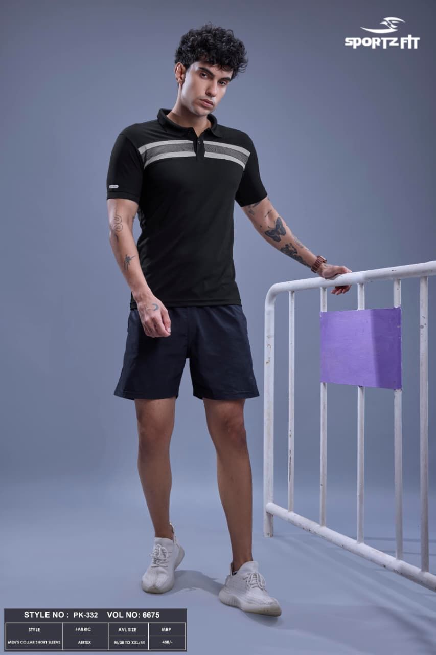 Vol No 6675 Sportz Fit Airtex Mens Tshirts Exporter Gujarat