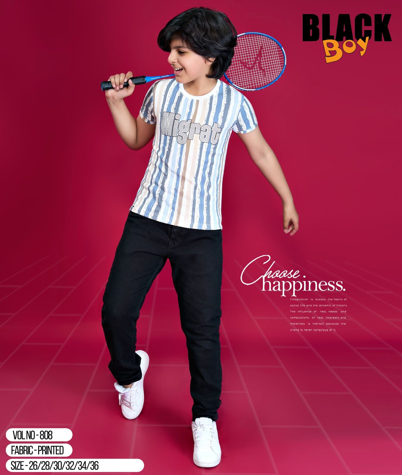 Vol No 808 Black Imported Boys Tshirt Exporter India