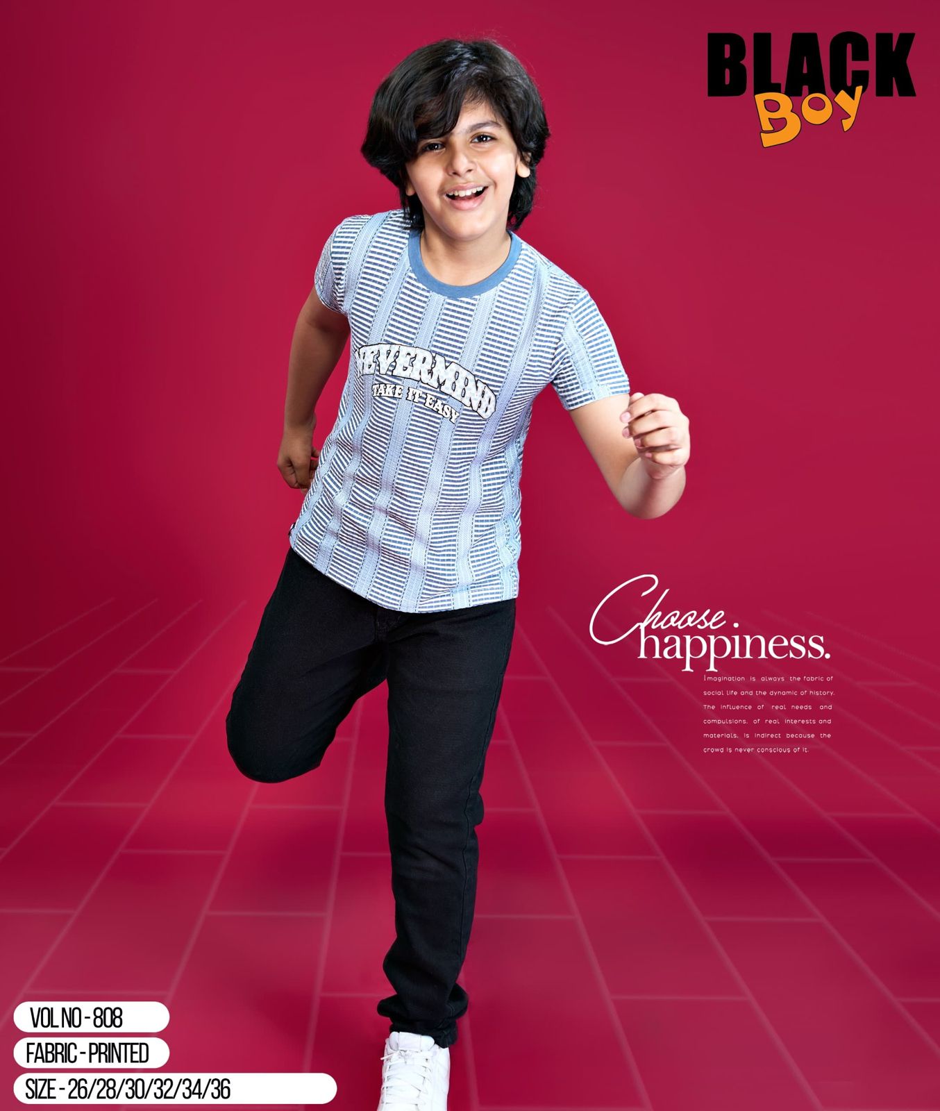 Vol No 808 Black Imported Boys Tshirt Exporter India