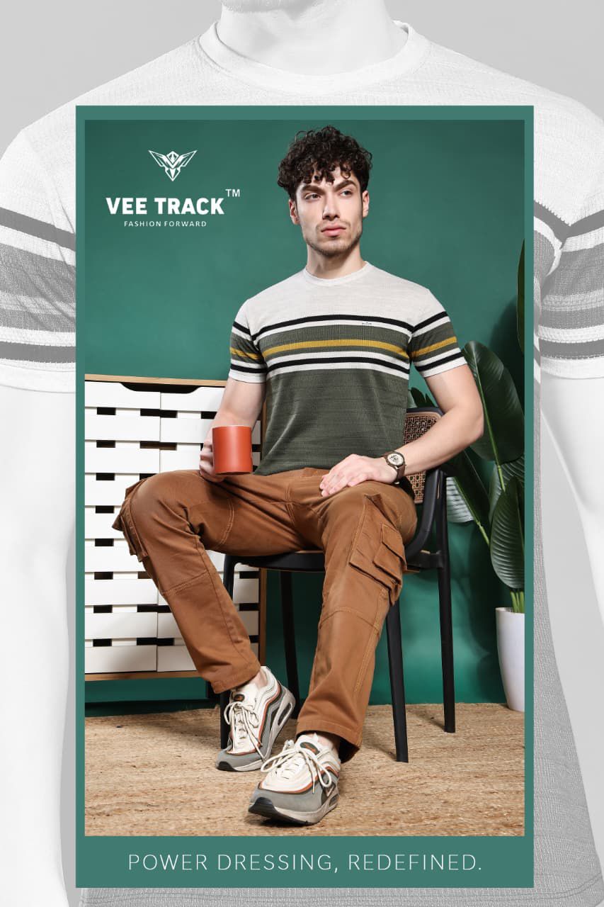 Vol No V2212 Vee Track Auto Stripes Mens Tshirts Exporter Ahmedabad