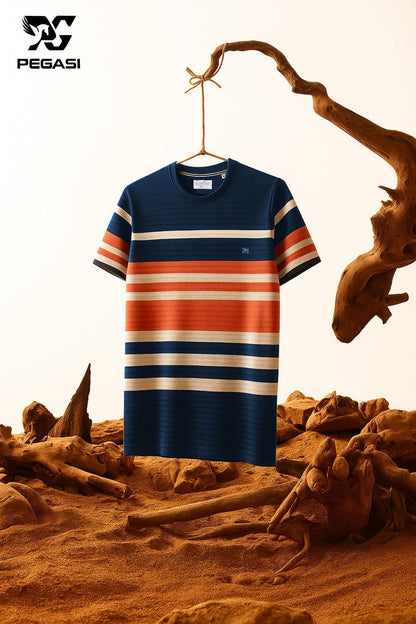 Vol P267 Pegasi Jacquard Mens Tshirts Manufacturer Gujarat