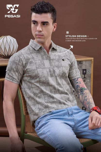 Vol P334 Pegasi Canvas Mens Tshirts Supplier India