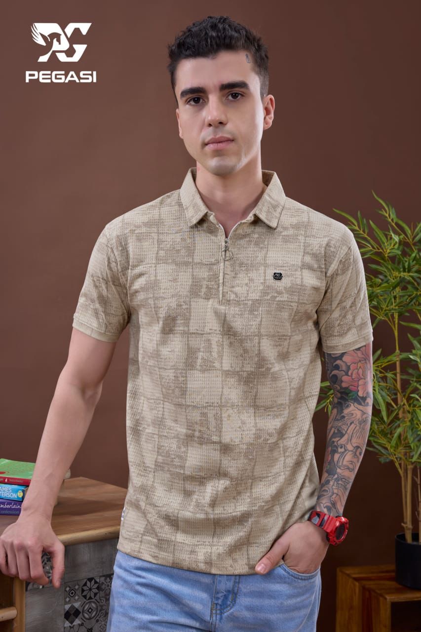 Vol P334 Pegasi Canvas Mens Tshirts Supplier India