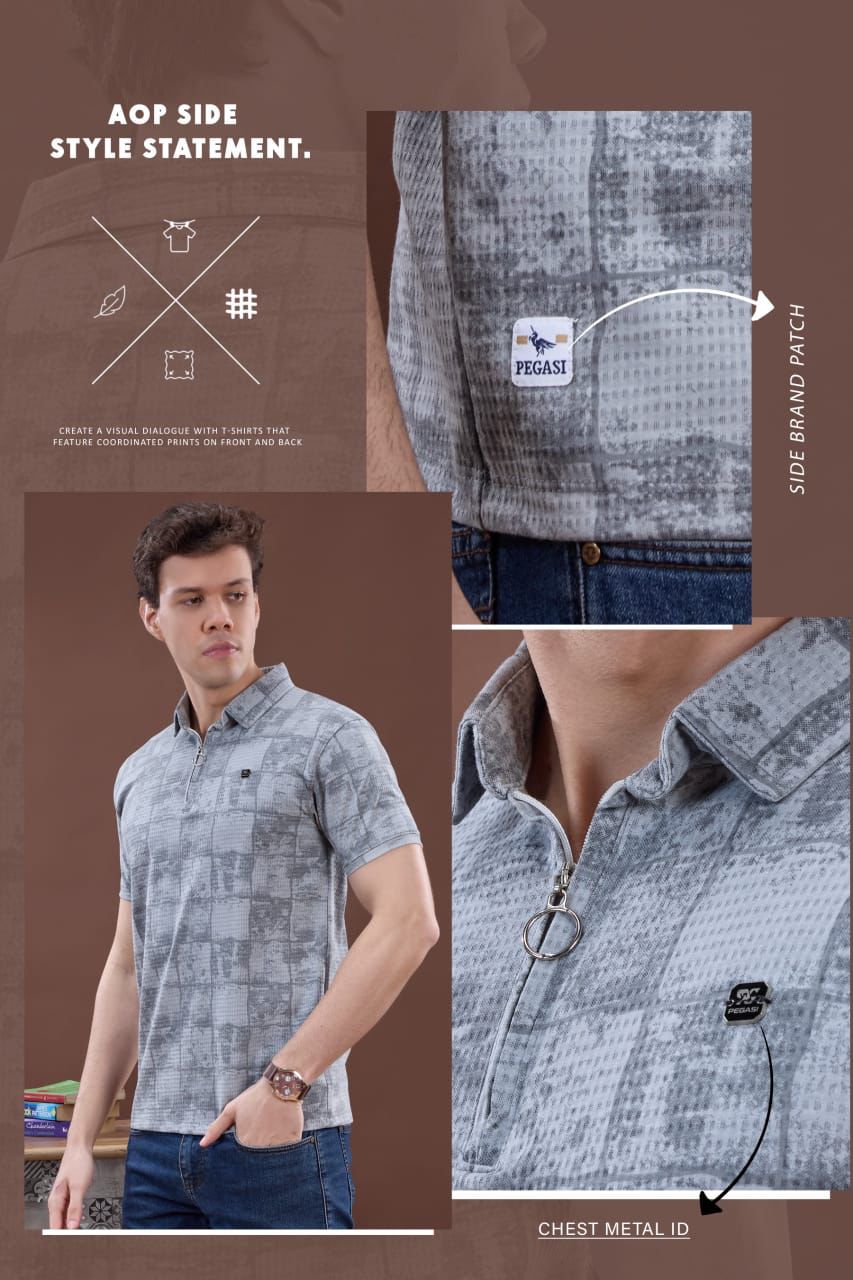 Vol P334 Pegasi Canvas Mens Tshirts Supplier India