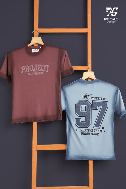 Vol Pj0018 Down Shoulder Pegasi Canvas Boys Tshirt Exporter Gujarat