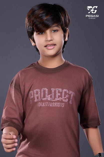 Vol Pj0018 Down Shoulder Pegasi Canvas Boys Tshirt Exporter Gujarat