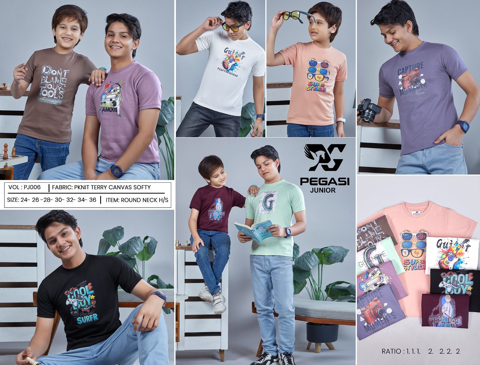 Vol Pj006 Pegasi Canvas Boys Tshirt Wholesale Rate