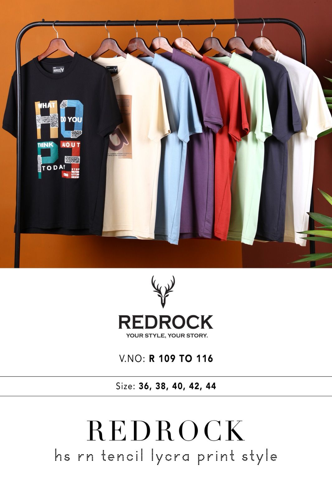 Vol R 109 To 116 Redrock Tencil Lycra Mens Tshirts Wholesaler Gujarat