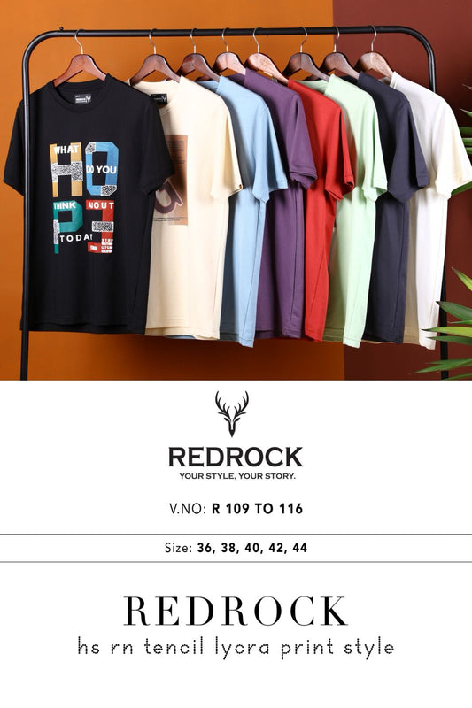 Vol R 109 To 116 Redrock Tencil Lycra Mens Tshirts Wholesaler Gujarat