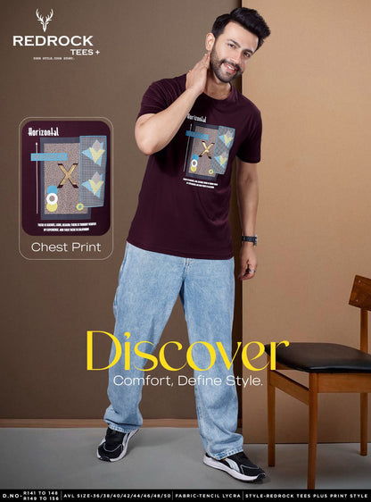 Vol R 141-148 Redrock Tencil Lycra Mens Tshirts Manufacturer Gujarat