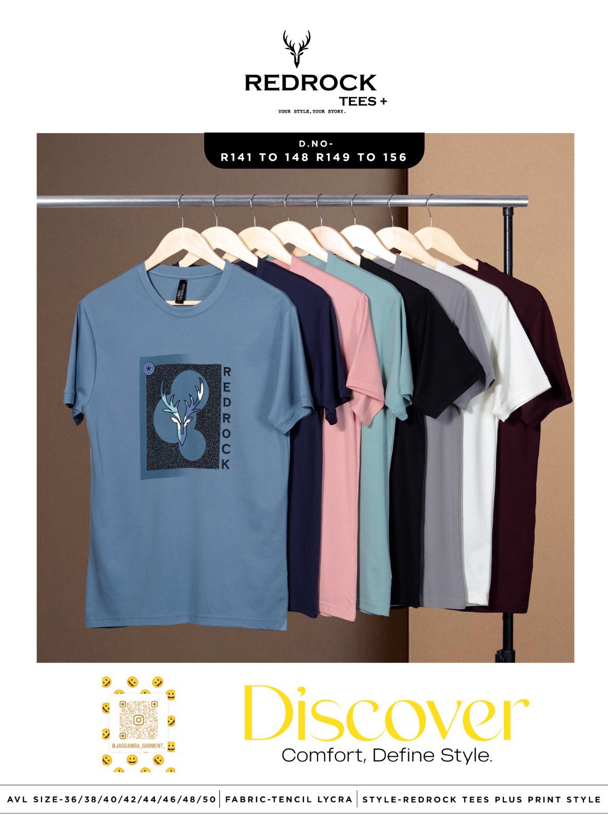 Vol R 141-148 Redrock Tencil Lycra Mens Tshirts Manufacturer Gujarat