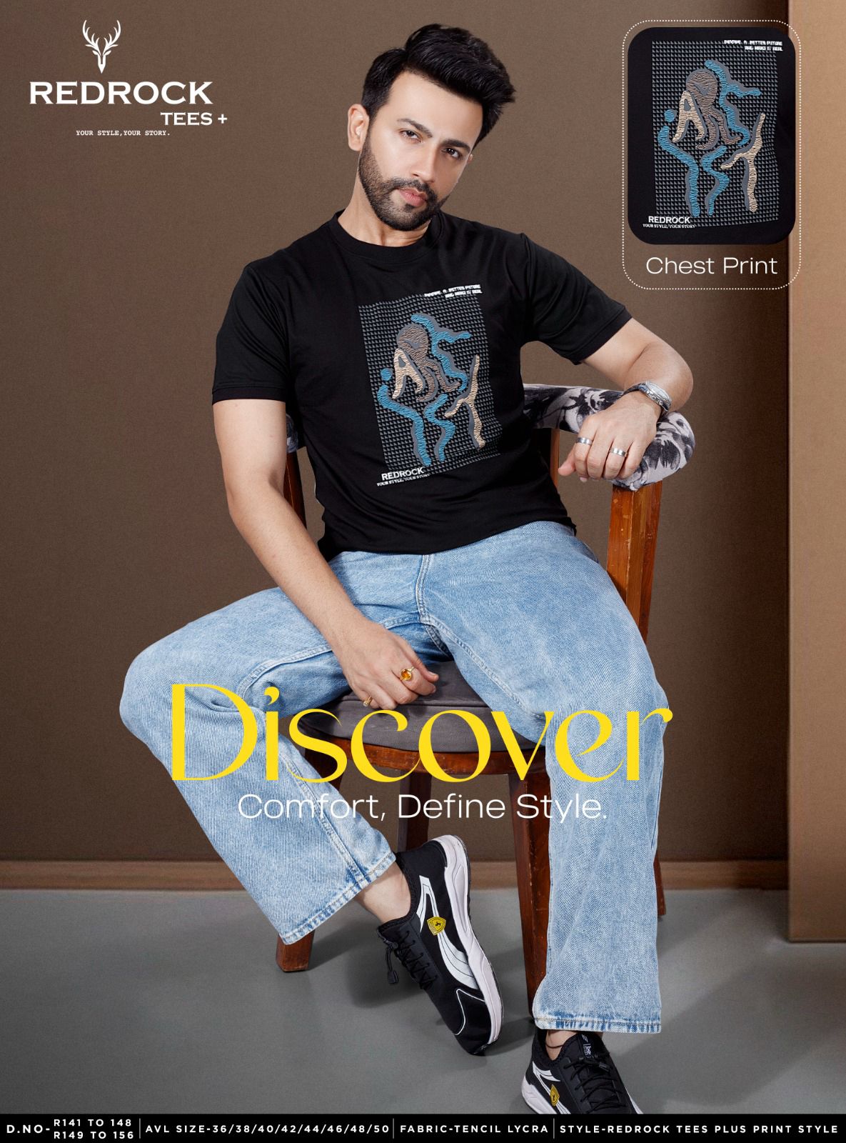 Vol R 141-148 Redrock Tencil Lycra Mens Tshirts Manufacturer Gujarat