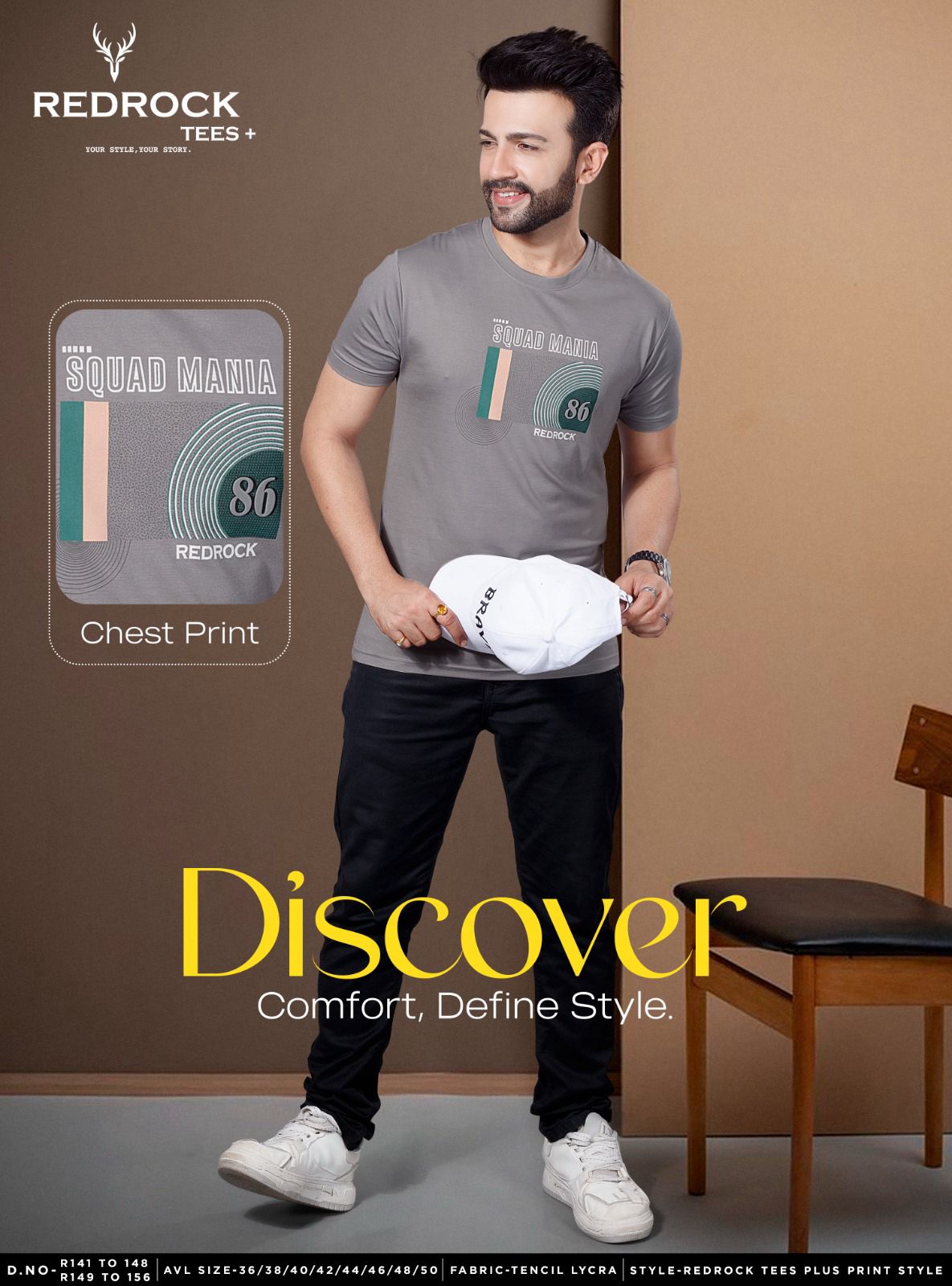 Vol R 141-148 Redrock Tencil Lycra Mens Tshirts Manufacturer Gujarat