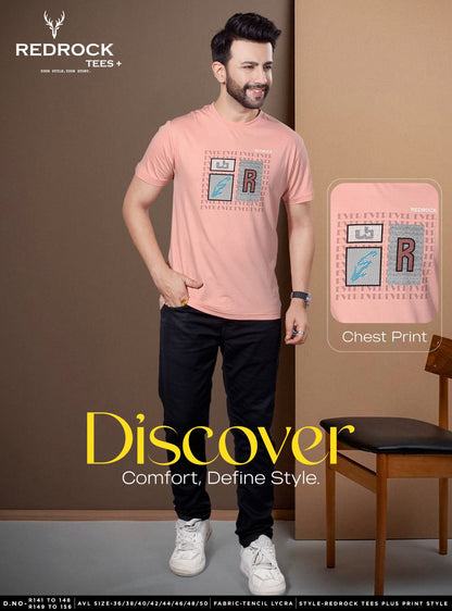 Vol R 141-148 Redrock Tencil Lycra Mens Tshirts Manufacturer Gujarat