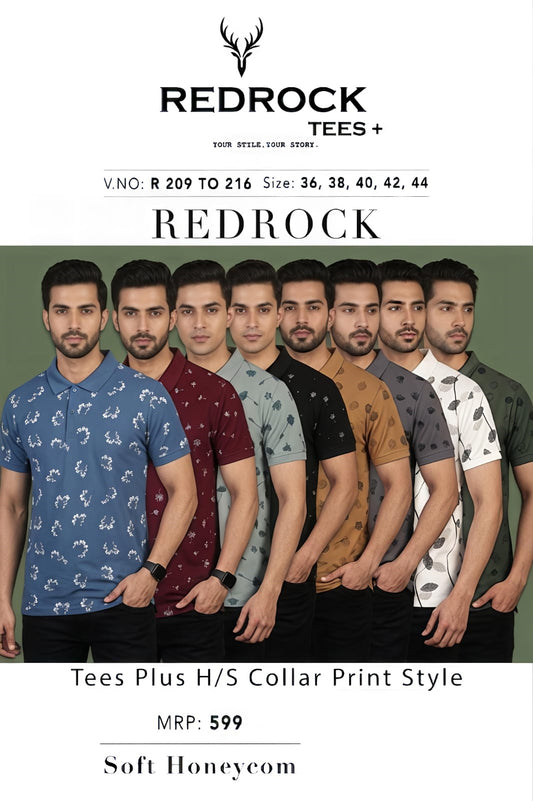 Vol R 209-216 Redrock Honey Comb Mens Tshirts Supplier Ahmedabad