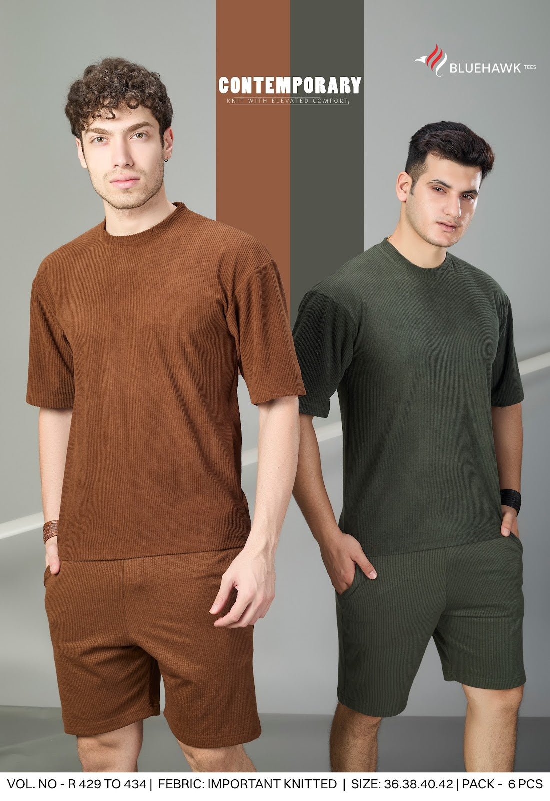 Vol R 429 To 434 Bluehawk Imported Mens Co Ord Set Exporter India
