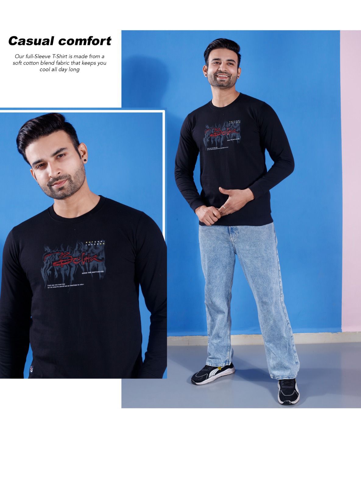 Vol V2121 Vee Track Cotton Looper Mens Tshirts Wholesale Price