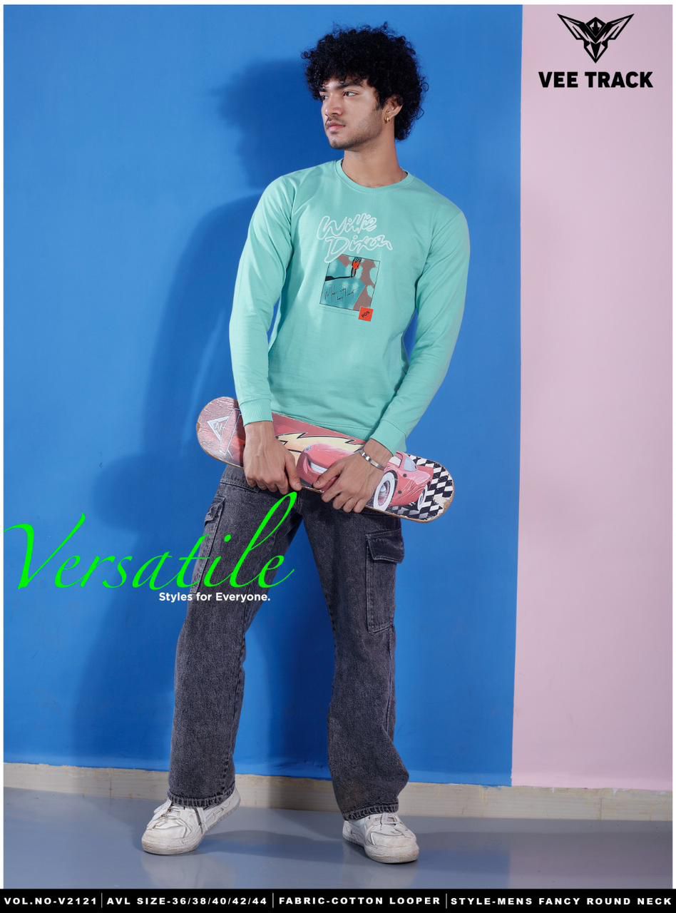 Vol V2121 Vee Track Cotton Looper Mens Tshirts Wholesale Price