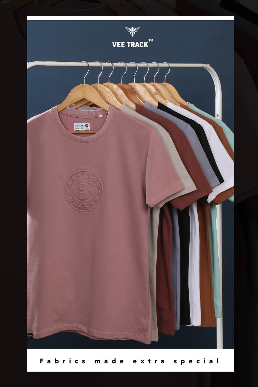 Vol V2174 Vee Track Cotton Looper Mens Tshirts Wholesale Price