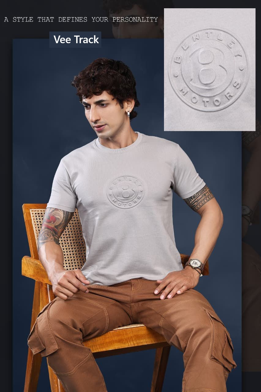 Vol V2174 Vee Track Cotton Looper Mens Tshirts Wholesale Price