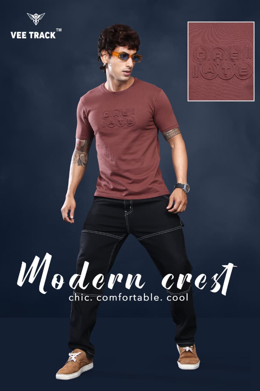 Vol V2174 Vee Track Cotton Looper Mens Tshirts Wholesale Price